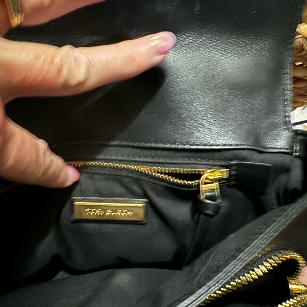 Black Tory Burch crossbody bag.